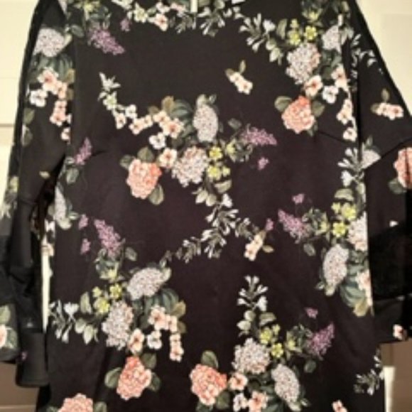 New York & Co. Black Floral dress - Picture 2 of 3